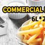 Electric Deep Fryer w/Dual Removable Tanks 12L 5000W Commercial Countertop Fryer for Chicken French Fries Frying Chips Image 2