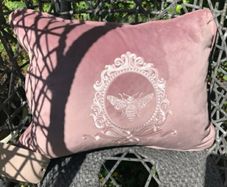 BNWT Bespoke French Inspired Dusty Pink Velvet Cushion