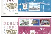 1991 Ireland Dublin 1991 European City of Culture Stamp Booklet Pane An Post First Day Cover (FDC). Hibernian HP43+4.