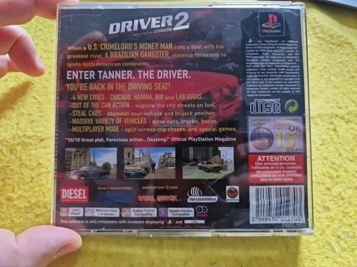 Driver 2 PlayStation1 Ps1 PlayStation2 Ps2 Games Original