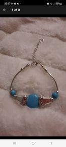 silver and turquoise bracelet
