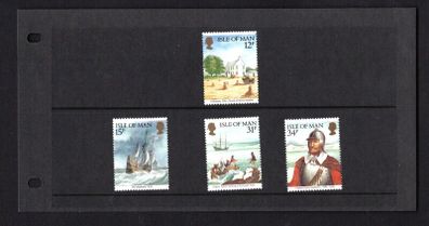 1986 Isle of Man Ameripex '86 International Stamp Exhibition. Myles Standfish of the Mayflower Commemorative Stamp Presentation Pack