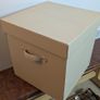 Cream leather box with suede interior. includes lid Image 2