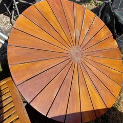Teak garden table and chairs