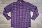 Eton Button Down Check Shirt Mens Large