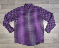 Eton Button Down Check Shirt Mens Large
