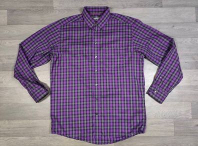 Eton Button Down Check Shirt Mens Large