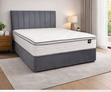 New Grey Divan sets with Pocket Sprung Mattress