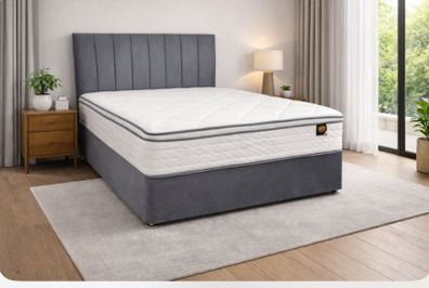 New Grey Divan sets with Pocket Sprung Mattress