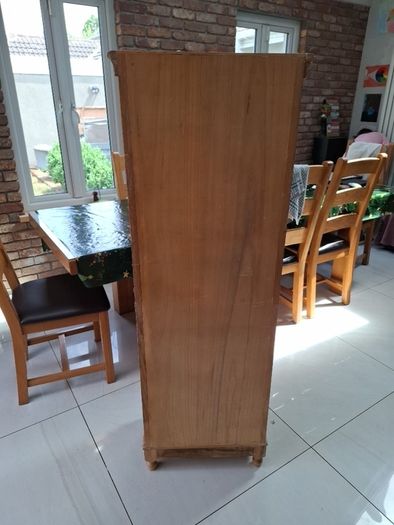 limed oak shelves and wall unit