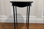 Black Iron French Curved Side Table