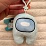 Light Blue Among Us keychain bag clip plush soft  approx. 11 cm. Please see photos Image 4