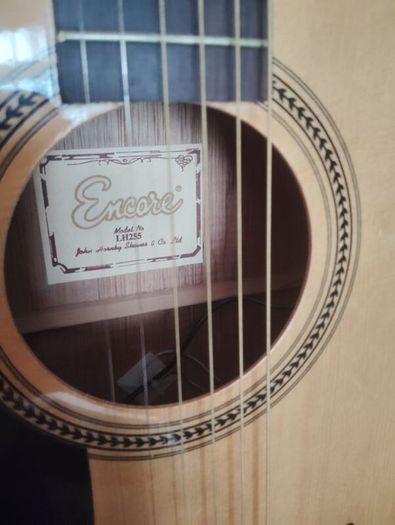 rare left handed encore semi acoustic guitar