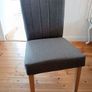 4 Dining Chairs grey fabric, like new Image 2