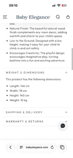 Montessori floor bed Baby Elegance