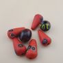 Vintage Venetian Style Millefiori Glass Beads Lot of 7 Image 2