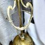 Exquisite large very heavy antique brass lamp Image 3