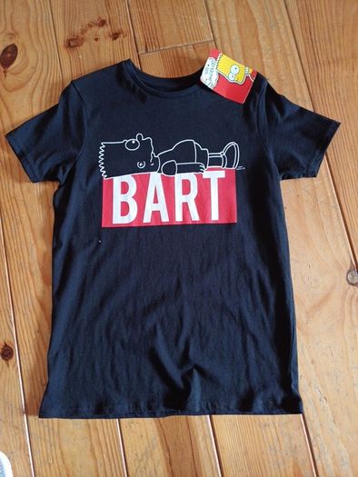 BNWT Age 9-10 Black  Bart Simpson Teeshirt
