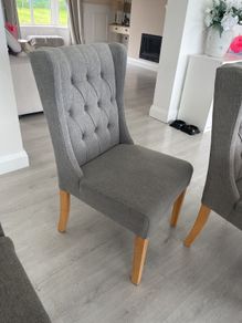 Dining chairs and bench