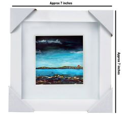 Dalkey Island, Dublin, 4x4in framed print by artist Helen Mathews