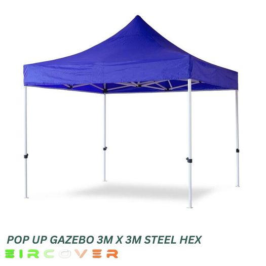 Heavy Duty Pop Up Gazebo Steel 40mm Hex 3m x 3m