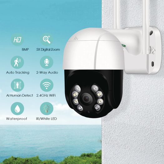 BESDER 5MP WIFI Outdoor Camera PTZ IP Speed Dome CCTV Security Calving System