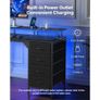120 cm Computer Desk with Smart LED Lights and Power Outlets, Gaming Office Desk with 4 Large Drawers, Monitor Stand, Study Work for Home Office Image 3