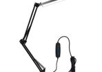 LED Folding Metal Desk Lamp Clip on Light Clamp 3 Colors Adjustable