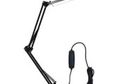 LED Folding Metal Desk Lamp Clip on Light Clamp 3 Colors Adjustable