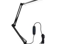 main image for ad LED Folding Metal Desk Lamp Clip on Light Clamp 3 Colors Adjustable