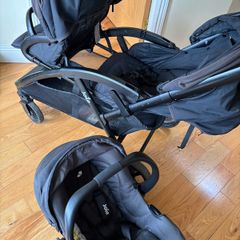 Double buggy and car seat