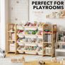 Toy Storage Organizer with 6 Shelves and 12 Bins, Bookshelf/Bookcase, Kids Bin Shelf, Toys Box for Playroom Organization for Bedroom & Room Decor, White, 52.3" W Image 7