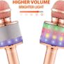 MULTIPLE COLOURS AVAILABLE Microphone for Kids Adults, Wireless Bluetooth Microphone with Flashing Colorful LED Lights Portable Speaker Karaoke Machine, Home KTV Player Support Android & iOS Devices for Party Singing Image 6