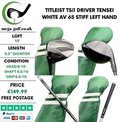 Titleist TSi1 Driver / 10 Degree / Tensei White Av 65 Stiff / Left Hand