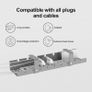 Desk Cable Management Bundle: SANODESK Tray + 2  6-Way Power Strips Image 5