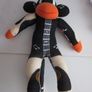Guitar Sock Monkey Handmade Plush Toy Image 2