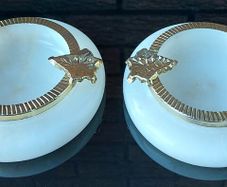 1960's Onyx Trinket/Jewellery Holders x 2