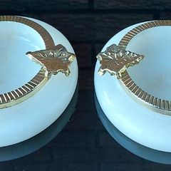 1960's Onyx Trinket/Jewellery Holders x 2