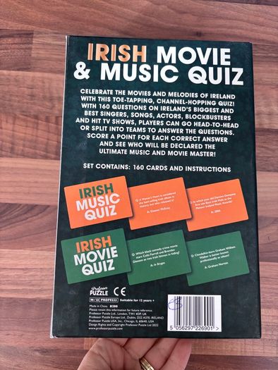 Irish Movie and Music Quiz trivia game