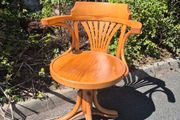 Mid Century Beech Revolving Desk Chair