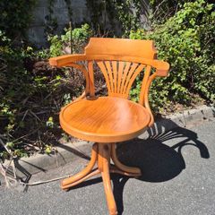 Mid Century Beech Revolving Desk Chair