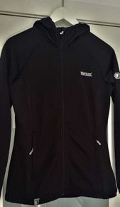 REGATTA Soft Shell Black Zip Up Sz 8UK