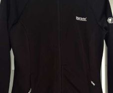 REGATTA Soft Shell Black Zip Up Sz 8UK