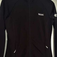 REGATTA Soft Shell Black Zip Up Sz 8UK