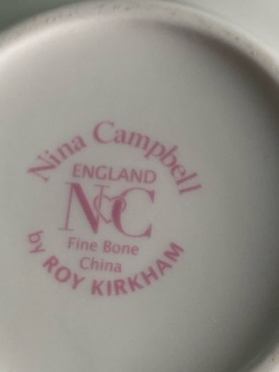 Nina Campbell by Roy Kirkham pink Roses tea pot