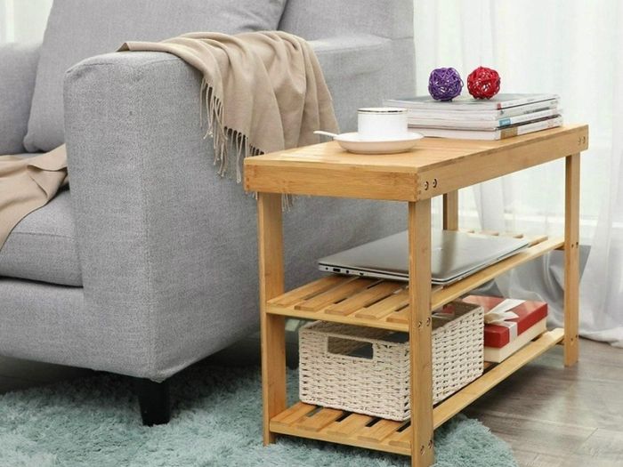 Shoe Rack, 3 Tier Bamboo Shoe Cabinet Bench,Shoe Shelf Storage Organizer,Ideal for Hall, Bathroom, Living Room, Hallway(70 x 28 x 45 cm) FREE POSTAGE