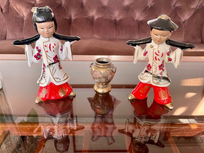 Rare Kitsch Mantle Decor 1950s