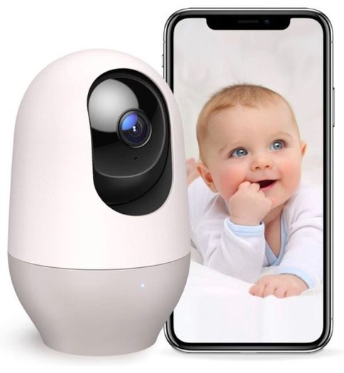 Baby Monitor WiFi Dog Pet Camera Indoor,360-degree Wireless IP Camera,1080P Home Security Camera,Motion Tracking,Night Vision,Works with Alexa
