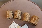 4 Rafia napkin holders