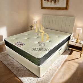 Small Double Cream Divan Bed